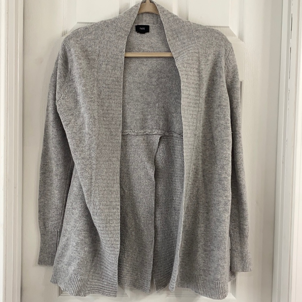 Gray cardigan